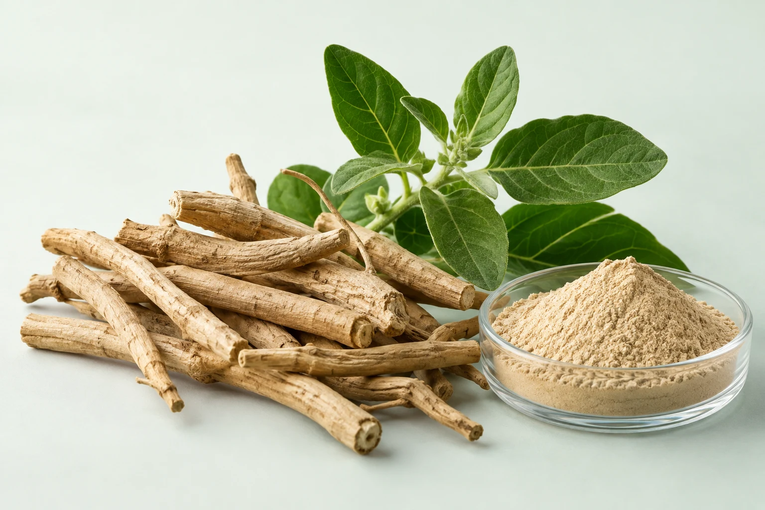 Botanical composition representing Ashwagandha