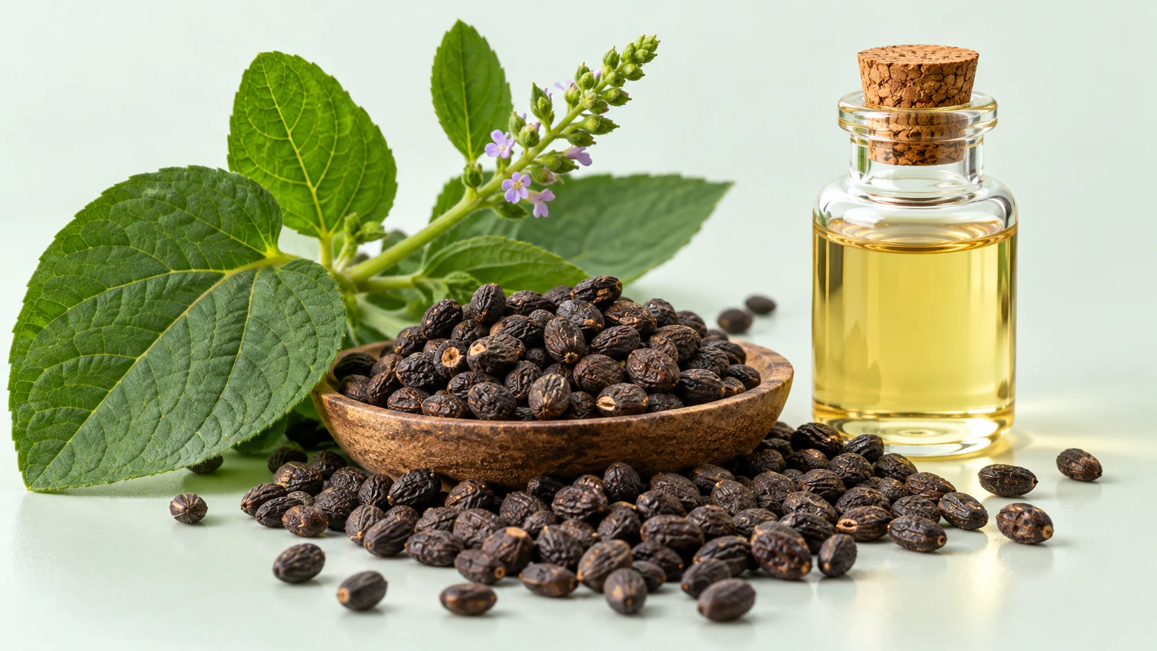 Botanical composition representing Bakuchiol