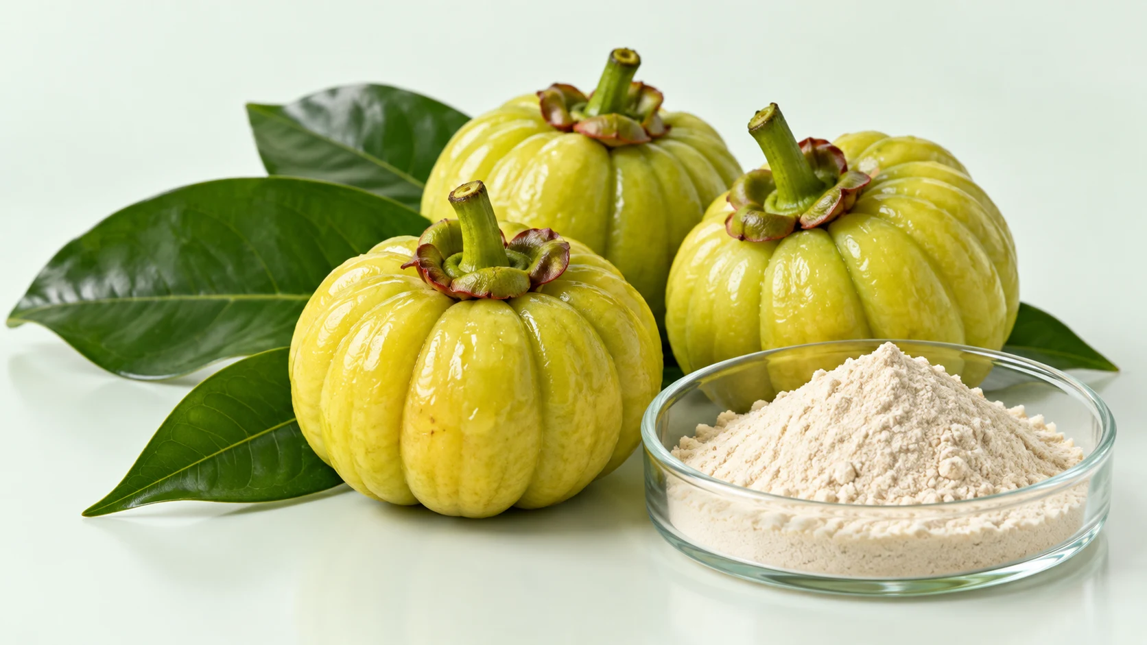 Botanical composition representing Garcinia Cambogia